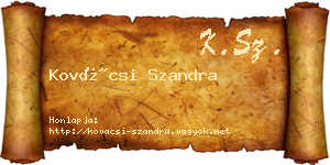 Kovácsi Szandra névjegykártya