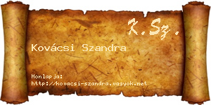 Kovácsi Szandra névjegykártya
